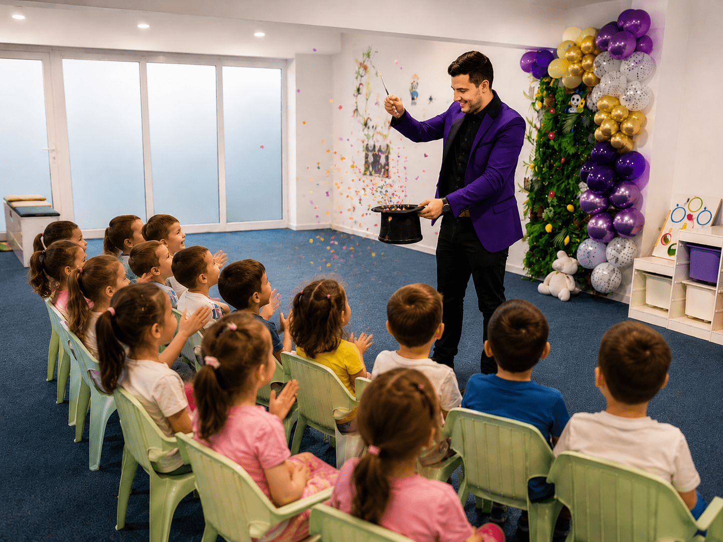 Spectacol de magie pentru copii la atelierul PandaPlay București